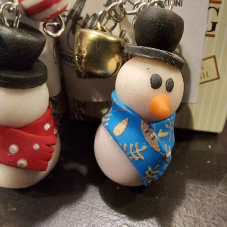 Infusore con decorazione fatta a mano Omino di Neve