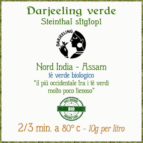 Darjeeling Verde Steinthal SFTGFOP1 Biologico Conf. 75/150/250 g