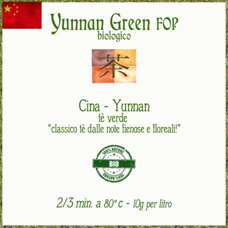 Yunnan Green FOP BIOLOGICO Conf. 75/150/250 g
