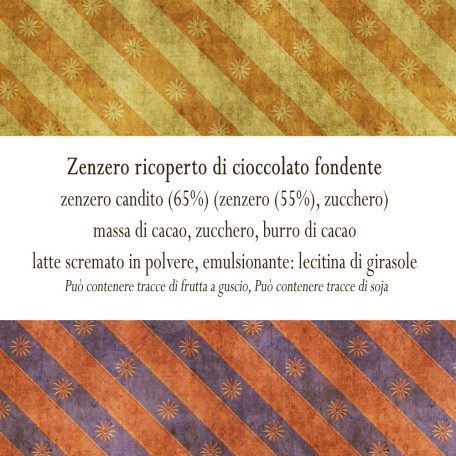 Zenzero candito ricoperto con cioccolato fondente 100g